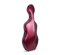 Crossrock Custodia in policarbonato composito per violoncello 4/4 con zaino e ruote, colore rosso (CRF102CEFRDHT) (CRF1020CEFRDHT)