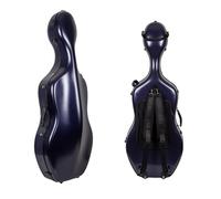 Crossrock Custodia in Policarbonato per Violoncello 4/4 | Finitura blu opaca, resistente ai graffi, leggera con ruote - Ideale per giovani violoncellisti