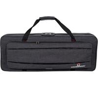 Crossrock Custodia Leggera in Schiuma per Sassofono Tenore Bb | Esterno Oxford Grigio Scuro (Dark Grey), Spallacci Rimovibili, Tasche Accessori - Struttura Rettangolare