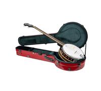 Crossrock Custodia per banjo in fibra di vetro, adatta per Mastertone e la maggior parte degli stili a 5 corde, con scomparto interno, cinghie per zaino, igrometro, serratura TSA (CRF2023MBJRD)