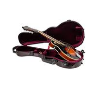 Crossrock Custodia per mandolino Air Carbon per F-Style (adatta a Gibson F5) | Finitura lucida 3K in carbonio rosso cremisi, lucchetto TSA, cinghie per zaino, copertura antipolvere - Elite Flight Case