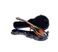 Crossrock Custodia per mandolino Air Carbon per F-Style (adatta a Gibson F5) | Finitura lucida in carbonio 3K blu zaffiro, chiusura TSA, cinghie per zaino, copertura antipolvere - Elite Flight Case