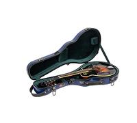 Crossrock Custodia per mandolino in fibra di vetro, adatta sia agli stili A che F, cinghie imbottite, scomparto per accessori, imbottitura fissa e rimovibile, include lucchetto TSA, blu navy