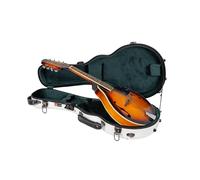 Crossrock Custodia per mandolino in fibra di vetro, adatta sia agli stili A che F, cinghie imbottite, scomparto per accessori, imbottitura fissa e rimovibile, include lucchetto TSA, colore: bianco