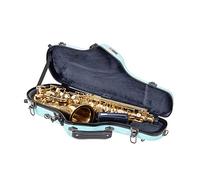 Crossrock Custodia per sassofono contralto in fibra di vetro, include tasca per accessori, spallacci rimovibili, serratura TSA (CRF1020ASLB)