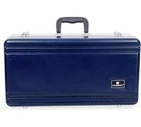 Crossrock Custodia per tromba rettangolare in ABS blu modellata con tracolla imbottita
