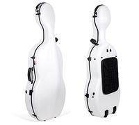 Crossrock Custodia per violoncello 4/4, composito in fibra di carbonio con ruote-bianco (CRF4030CEFWT)