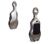 Crossrock Custodia per violoncello in policarbonato composito, per violoncello 4/4 con zaino e ruote in champagne (CRF1000CEFCHHT)