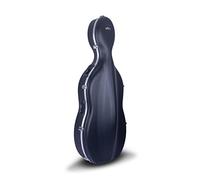 Crossrock - Custodia per violoncello modellata in ABS con ruote, per 4/4 e 3/4, colore: Nero