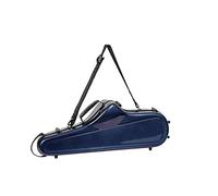 Crossrock Custodia Professionale in Fibra per Sassofono Tenore | Blu Illusione Lucido (Illusion Blue), Serratura TSA, Cinghie Rimovibili, Finitura a Specchio - Custodia Rigida Premium