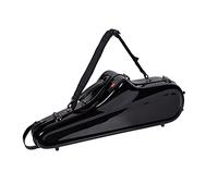 Crossrock Custodia in fibra di vetro adatta per sassofono tenore con spallacci rimovibili-nero (CRF1020TSBK)