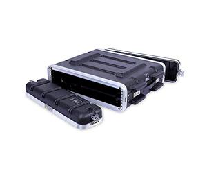 Crossrock Custodia rack 2U impilabile, robusta modellata con hardware resistente, profondità standard 19" (CRA8602UBK)