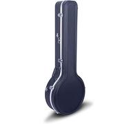 Crossrock Custodia rigida in ABS per banjo 5 corde con risonatore | Finitura opaca nera, spallacci rimovibili, vano accessori - Guscio resistente per trasporto sicuro