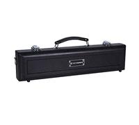 Crossrock Custodia Rigida in ABS per Flauto Traverso C Foot | Guscio Nero (Black), Interno in Peluche, Tracolla, Chiusure in Metallo - Custodia Compatta Rinforzata