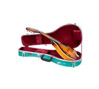 Crossrock Custodia per mandolino in stile A | Guscio rigido modellato in ABS con blocco di sicurezza, piedini in metallo e cinghie staccabili, colore blu menta (CRA862MAMB)