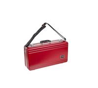 Crossrock Custodia Rigida in ABS per Tromba Sib | Finitura Rossa Opaca (Red), Velluto Interno Nero, Cinghia di Trasporto - Custodia Rettangolare Resistente per Studenti
