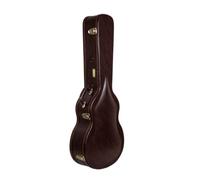 Crossrock Custodia universale per chitarra acustica Gibson L-00 & Martin CEO da 14 tasti, chiusura in acciaio inox, rivestimento in spugna, piedini in metallo, spazio di archiviazione, marrone vintage
