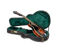 Crossrock F-Style Mandolin Hardshell Case, Vintage Hardware, Sponge Lining, Metal Feet, Storage Space Black (CRW520MFBK)