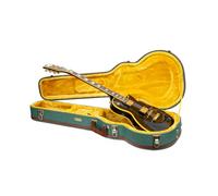 Crossrock Master Series CRW720LMB Custodia in Legno per Chitarra Elettrica Les Paul - Serratura di Sicurezza Manico in Vera Pelle Materiale Rinforzato, Gambe in Metallo Spazio di Stoccaggio - Tweed
