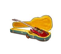 Crossrock Master Series CRW720SGMB - Custodia in legno per chitarra elettrica SG con blocco di sicurezza, manico in vera pelle, materiale rinforzato, gambe in metallo, spazio di archiviazione, tweed