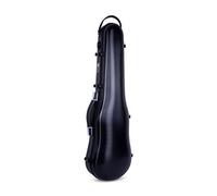 Crossrock Poly Carbon per violini 4/4, custodia antigraffio a forma di flight in nero (CRF4020SVBK)
