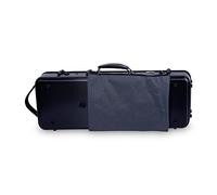 Crossrock Poly Carbon per violini 4/4, custodia antigraffio a forma di flight in nero (CRF4020SVBK)