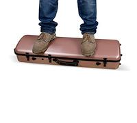Crossrock Poly Carbon per violini 4/4, custodia per volo oblunga antigraffio in oro rosa (CRF4020OVRG)
