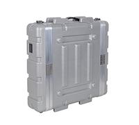 Crossrock Valigetta rack 2U impilabile, robusta modellata con hardware resistente, profondità standard 48,9 cm, argento (CRA8602USL)
