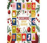Crossword advent calendar: Medium level Christmas Puzzles, Countdown to Christmas Book for Crossword Lovers, Adults, Seniors, Men and Women