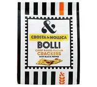 Crosta & Mollica Cracker Italiani Bolli Con Pepe Nero 120g (Confezione da 6)