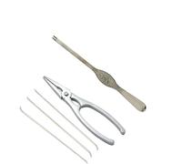 Crostacei Pinza per Aragoste e Scampi, Apri Granchio Crostacei Astice, incluso Forchette, Argento Lucidato (SET 5PCS)