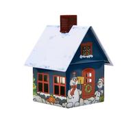 Crottendorfer - Casetta in metallo con porta incenso - per coni di incenso, misura M - Dimensioni: 7,2 x 7,8 x 9,8 cm - Motivo: Natale - Made in Germany