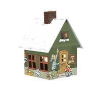 Crottendorfer - Casetta in metallo con porta incenso, per coni di incenso, misura M, dimensioni: 7,2 x 7,8 x 9,8 cm, motivo: manifattura delle stelle