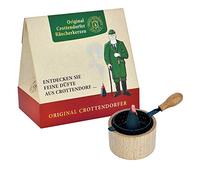 Crottendorfer - Coni di incenso, in legno, con cestino in metallo, 5 coni di incenso, Made in Germany