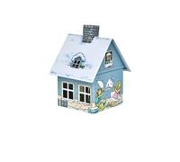 Crottendorfer Räucherkerzen - Casetta per incenso in metallo con porta incenso, per coni di misura M, dimensioni: 7,2 x 7,8 x 9,8 cm, motivo: Frau Holle, Made in Germany