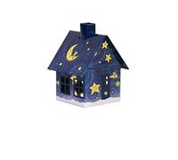 Crottendorfer Räucherkerzen - Casetta per incenso in metallo con porta incenso, per coni di misura M, motivo: Buona Notte