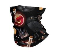 Crow And Cat Black Witch Mystic Black 26X30Cm Sportiva Scaldacollo Lavabile Bandana per Estivo Donna Sports