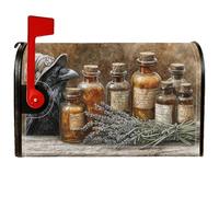 Crow Coperture magnetiche per cassetta postale, rustiche vintage bottiglie di vetro lavanda autunno marrone Holiday copertura per la decorazione della porta d'ingresso, 45,7 x 53,7 cm