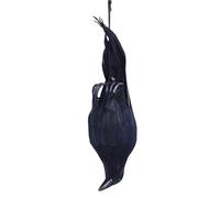 Crow Decoy - Statuetta di corvo, realistica da appendere, 30,5 cm in polipropilene con piume, decorazione per eventi di Halloween, giardino, patio, piscina, Halloween
