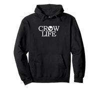 Crow Life Corvo Corvo Uccello Ambiente e Natura Felpa con Cappuccio