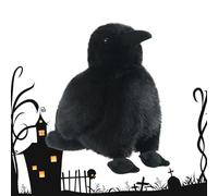 Crow Plush - 6 pollici Soft Funny Stuffed Animals Doll for Kids | Realistic Crow Plush Toy for 3+ Years Kids Shelf Bedroom Nursery Car Halloween Party Cena Table Decoration Raven Bird Cuddly Gift