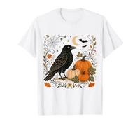 Crow Pumpkin Patch Halloween Folk Maglietta