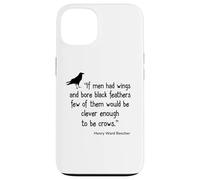 Crow Shirt If Men Had Wings Clever Crow Citazione Custodia per iPhone 13