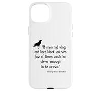 Crow Shirt If Men Had Wings Clever Crow Citazione Custodia per iPhone 15 Plus