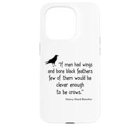 Crow Shirt If Men Had Wings Clever Crow Citazione Custodia per iPhone 15 Pro