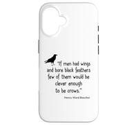 Crow Shirt If Men Had Wings Clever Crow Citazione Custodia per iPhone 16