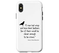 Crow Shirt If Men Had Wings Clever Crow Citazione Custodia per iPhone X/XS