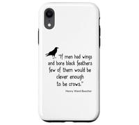 Crow Shirt If Men Had Wings Clever Crow Citazione Custodia per iPhone XR