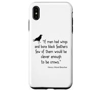 Crow Shirt If Men Had Wings Clever Crow Citazione Custodia per iPhone XS Max