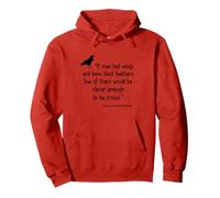 Crow Shirt If Men Had Wings Clever Crow Citazione Felpa con Cappuccio